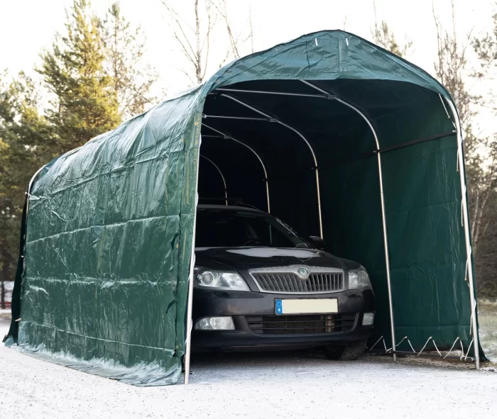 Garagetält 2,4x6m PVC (Bästa förrådstält som tål snö)