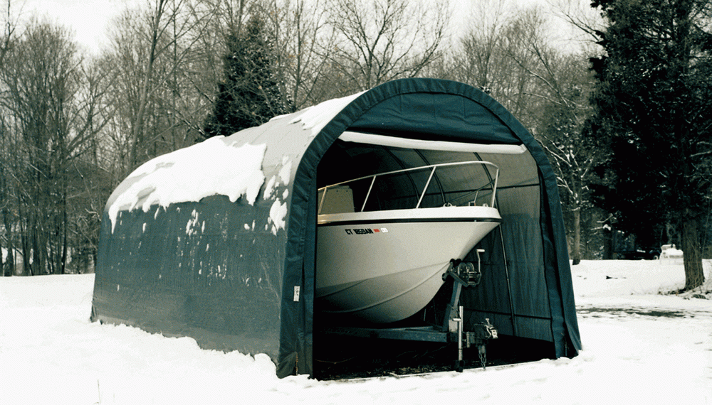 Garagetält som tål snö (Förrådstält för vinterförvaring)