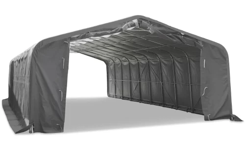 Lagertält 7x7m 3,8m höjd PVC (Stort tältgarage med mycket utrymme)