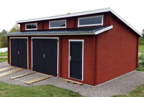 Dubbelgarage Elvira - 40,5 m² (Stort garage byggsats på 40 kvm)